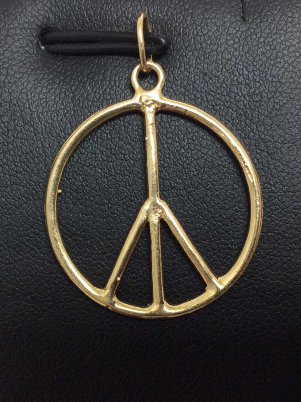 Vintage Peace Sign 14k Yellow Real Gold Charm pendant 2.8gr